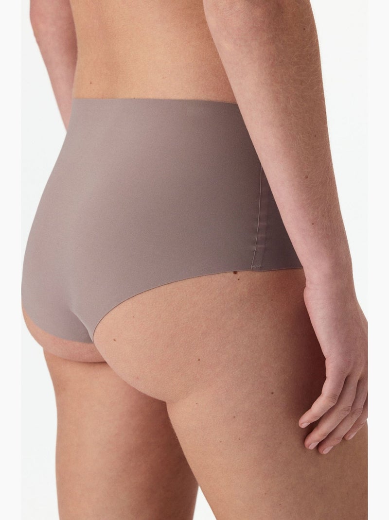 Slip taille haute découpé au laser penti Taupe - Kiabi