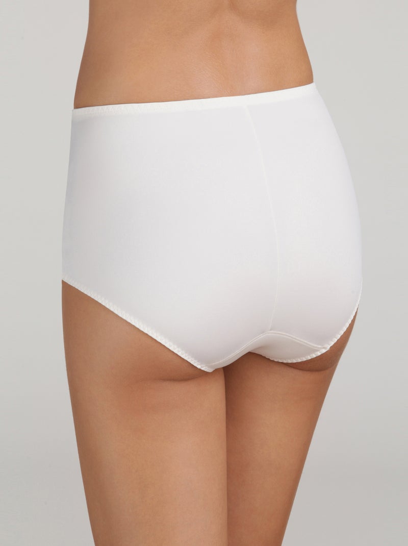 Slip Taille Haute Effet Ventre Plat Ecodim Blanc - Kiabi