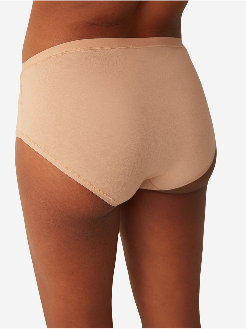 Slip taille haute fresh basic cover en coton penti Beige argile - Kiabi