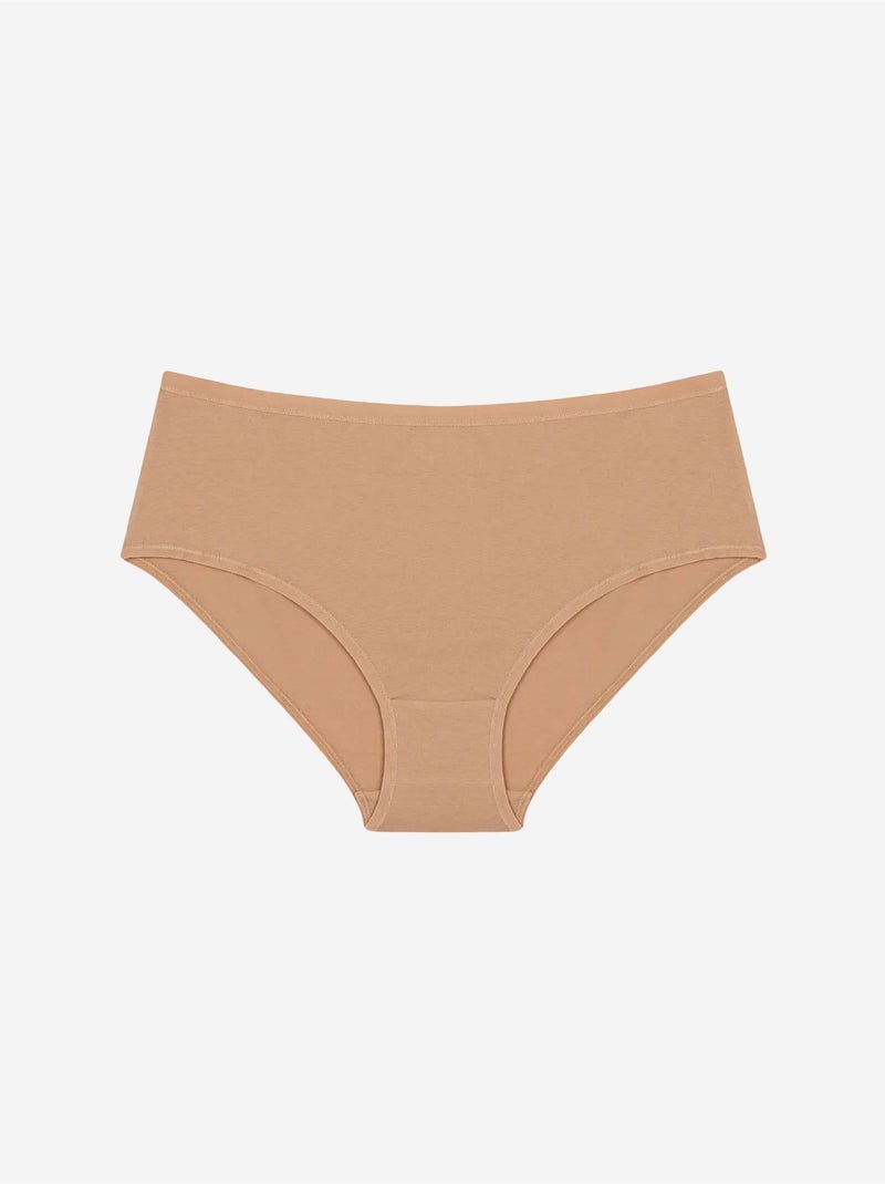 Slip taille haute fresh basic cover en coton penti Beige argile - Kiabi