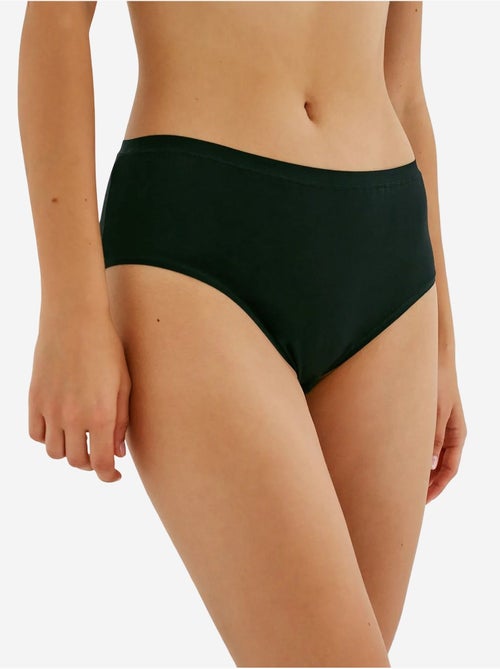 Slip taille haute fresh basic cover en coton penti - Kiabi