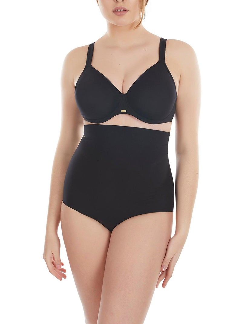 Slip taille haute gainant Curves Noir - Kiabi