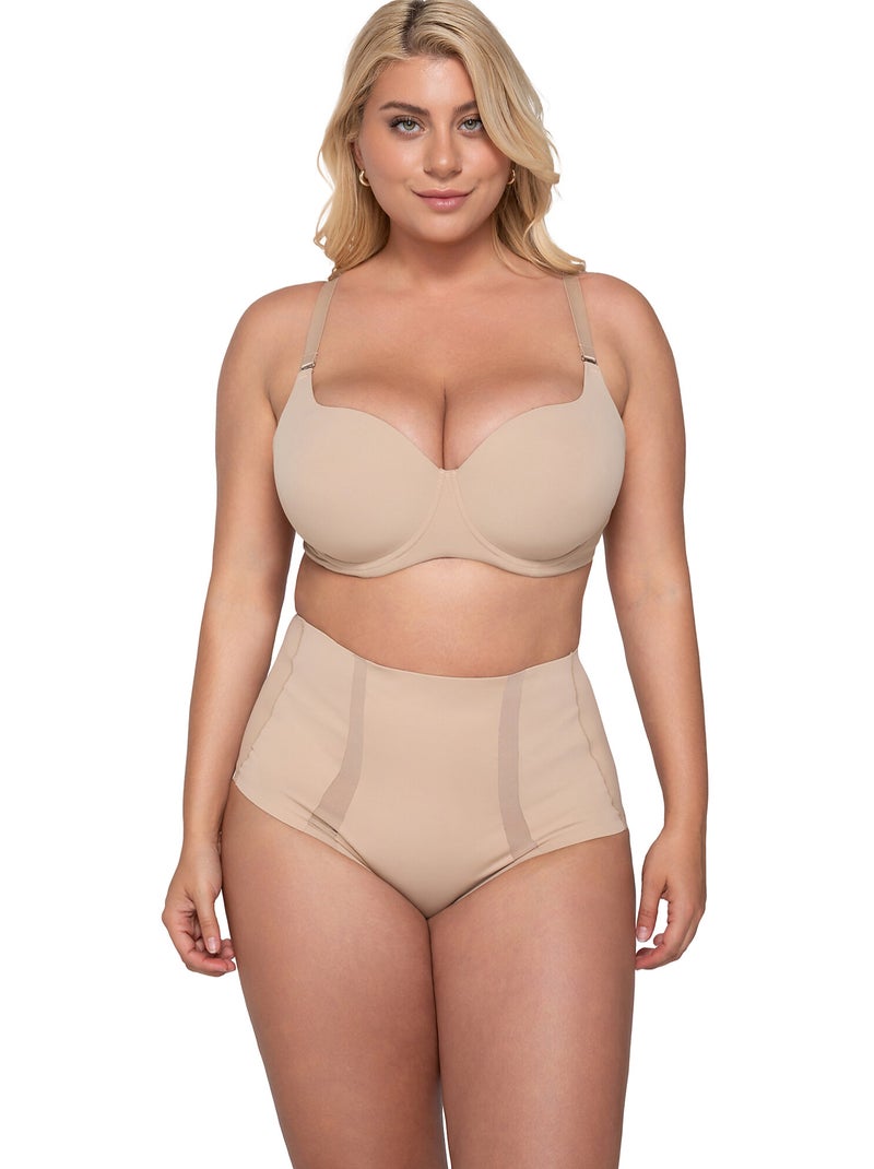 Slip taille haute gainant SCULPT Beige - Kiabi