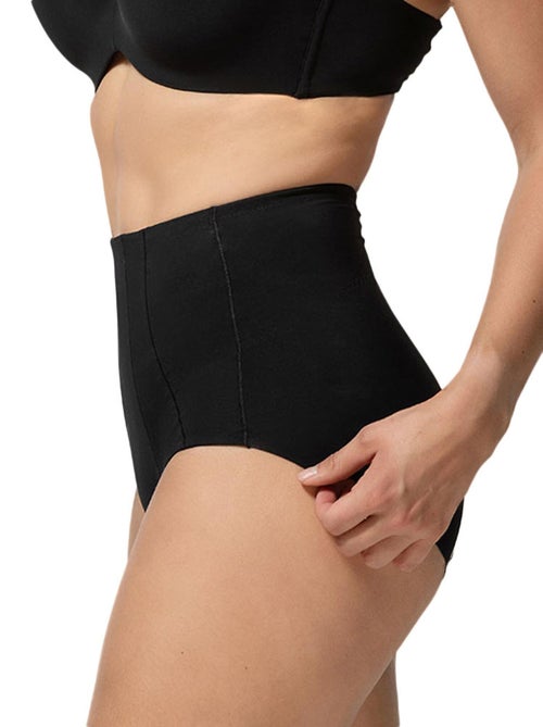 Slip taille haute gainant Secret Sense noir - Kiabi