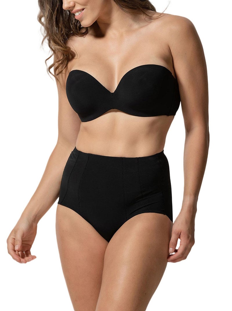 Slip taille haute gainant Secret Sense noir Noir - Kiabi