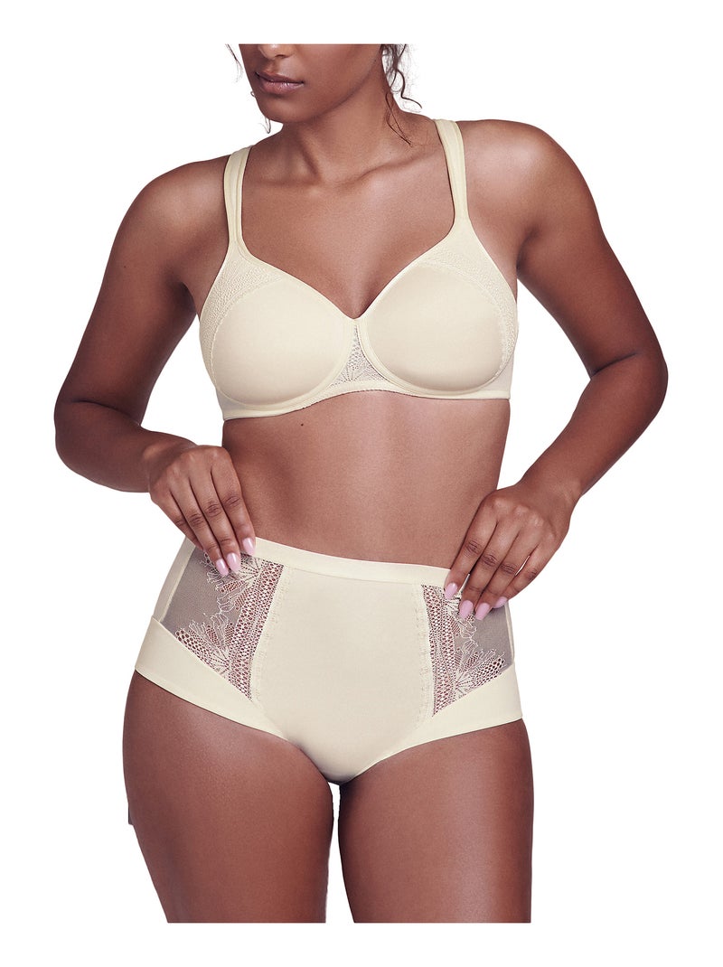 Slip taille haute Gina Ecru - Kiabi