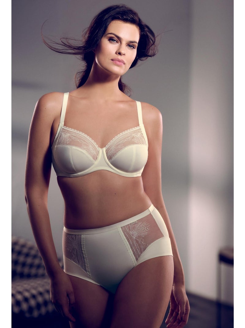 Slip taille haute Gina Ecru - Kiabi