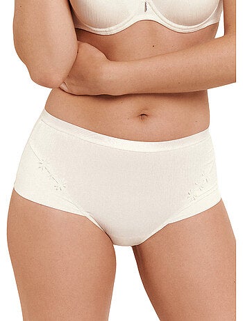 Slip taille haute Gracia ivoire
