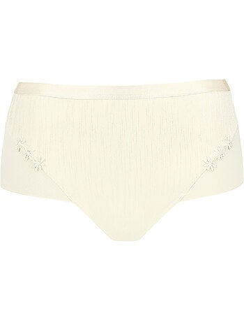 Slip taille haute Gracia ivoire