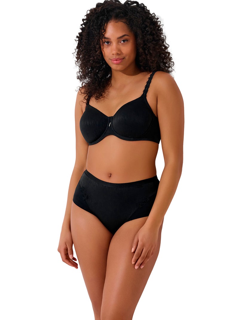 Slip taille haute GRACIA Noir - Kiabi