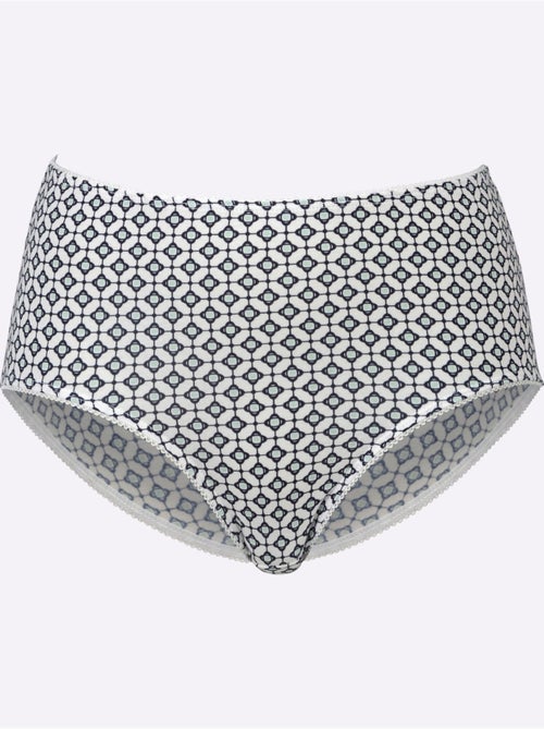 Slip Taille Haute Jersey Fin - Taille Standard - Moda Vilona - Lot de 2 - Kiabi Slip Taille Haute Jersey Fin - Taille Standard - Moda Vilona - Lot de 2 - Kiabi