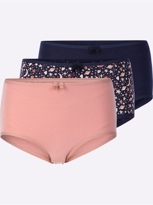 Slip Taille Haute Jersey Fin - Taille Standard - Moda Vilona - Lot de 3 - Kiabi Slip Taille Haute Jersey Fin - Taille Standard - Moda Vilona - Lot de 3 - Kiabi