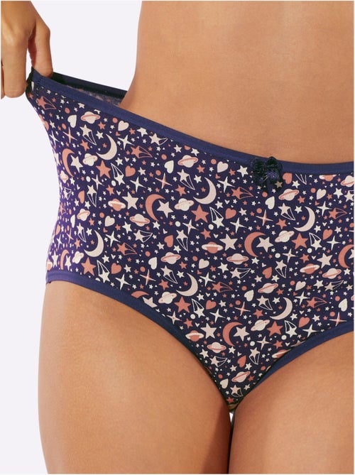 Slip Taille Haute Jersey Fin - Taille Standard - Moda Vilona - Lot de 3 - Kiabi Slip Taille Haute Jersey Fin - Taille Standard - Moda Vilona - Lot de 3 - Kiabi
