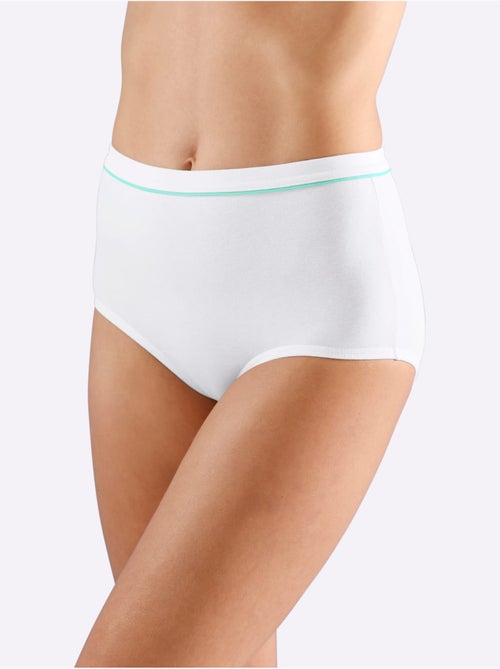 Slip Taille Haute Jersey Fin - Taille Standard - Witt - Lot de 10 - Kiabi