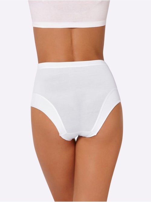 Slip Taille Haute Jersey Fin - Taille Standard - Witt - Lot de 3 - Kiabi