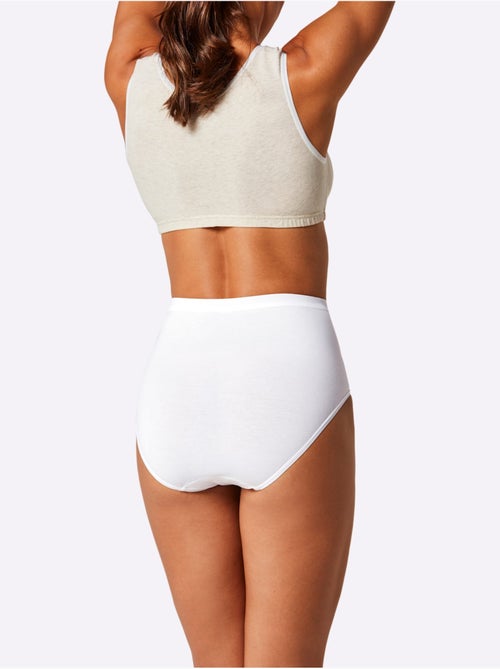 Slip Taille Haute Jersey Fin - Taille Standard - Witt - Lot de 3 - Kiabi