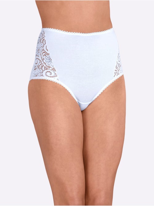 Slip Taille Haute Jersey Fin - Taille Standard - Witt - Lot de 3 - Kiabi
