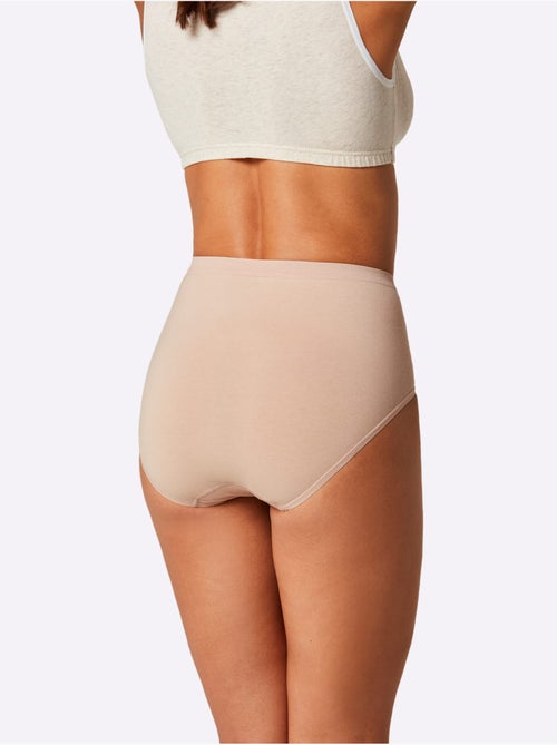 Slip Taille Haute Jersey Fin - Taille Standard - Witt - Lot de 3 - Kiabi