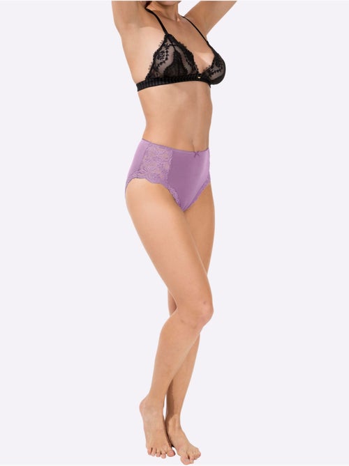 Slip Taille Haute Jersey Fin - Taille Standard - Witt - Lot de 4 - Kiabi