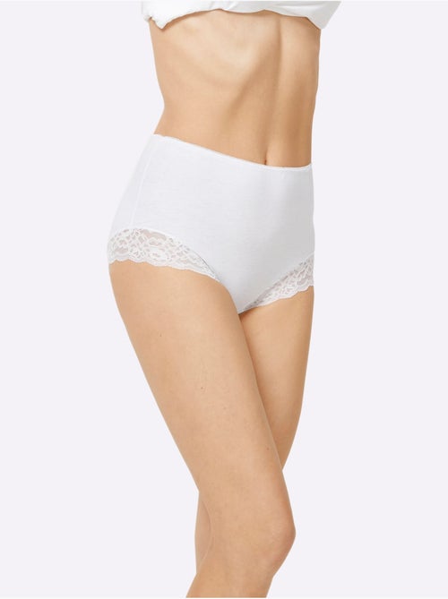 Slip Taille Haute Jersey Fin - Witt - Lot de 4 - Kiabi