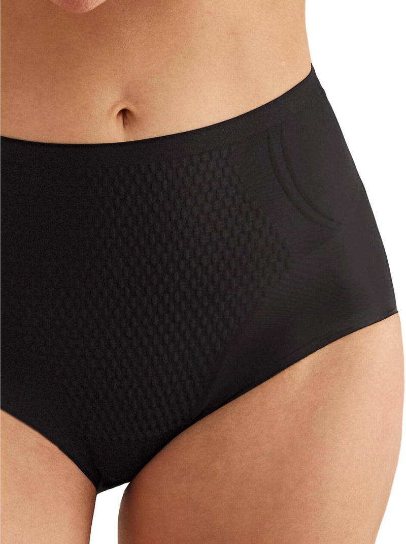 Slip taille haute modelant gainant ESSENTIAL Noir - Kiabi