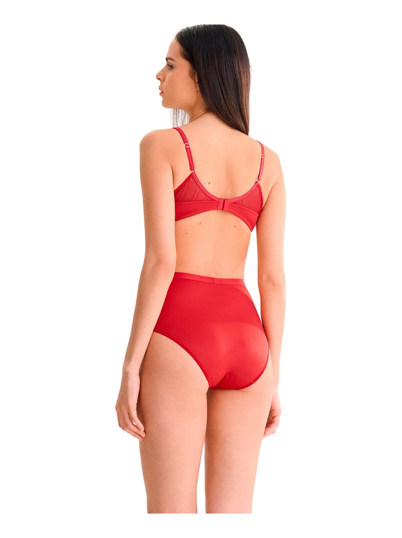 Slip taille haute PRINCESS Rouge - Kiabi