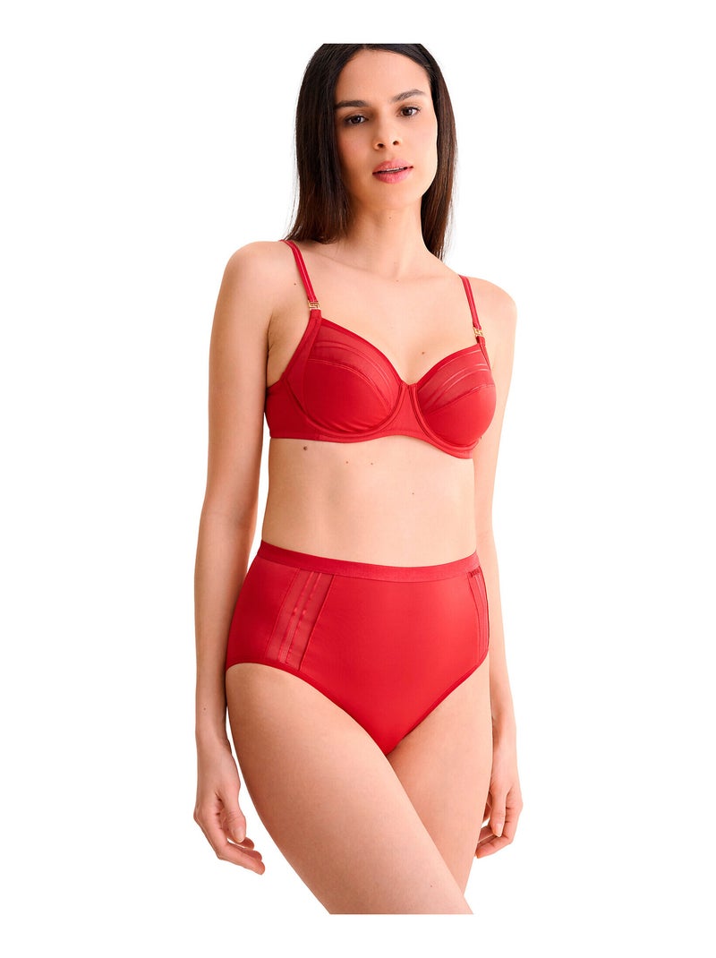Slip taille haute PRINCESS Rouge - Kiabi