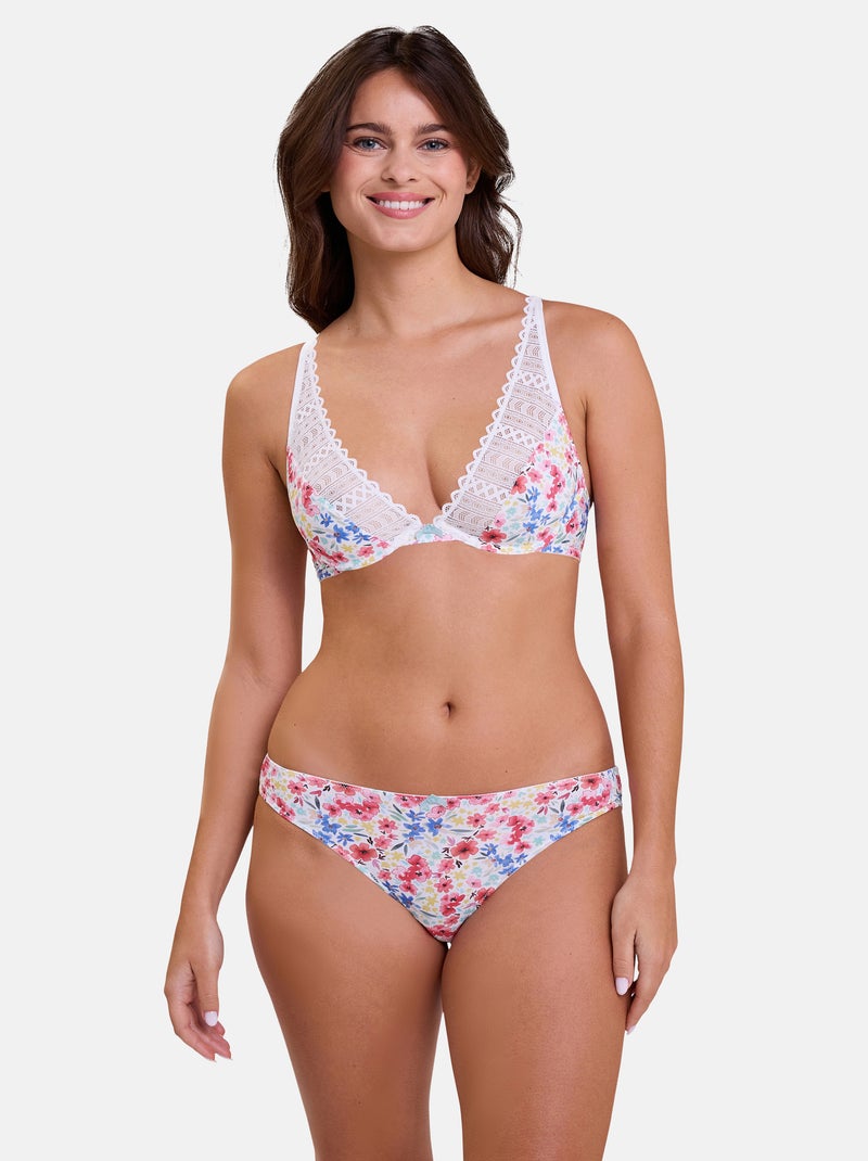 Slip Talentueuse Billet Doux Blanc Rose Bleu - Kiabi
