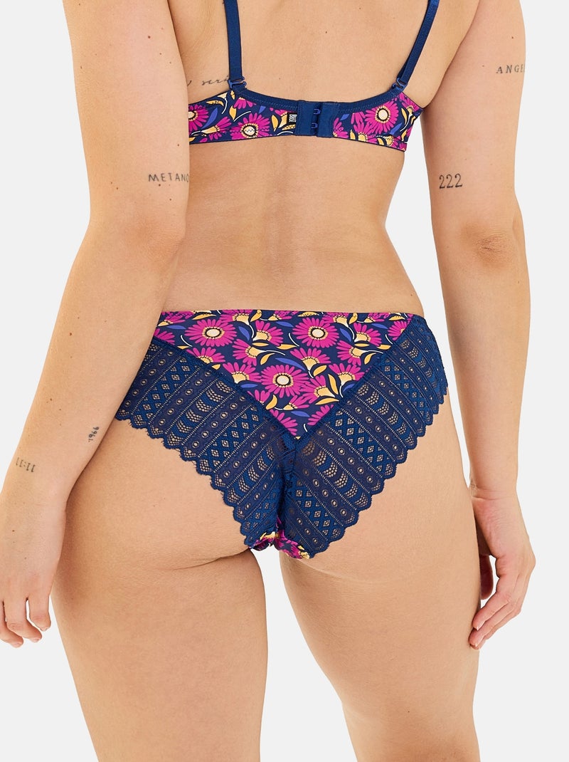 Slip Talentueuse Billet Doux Bleu Rose foncé - Kiabi