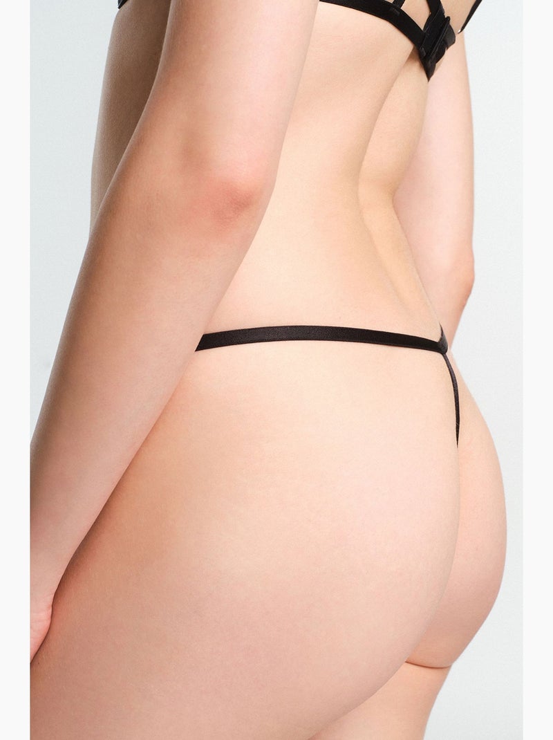 Slip tanga femme sirena penti Noir - Kiabi