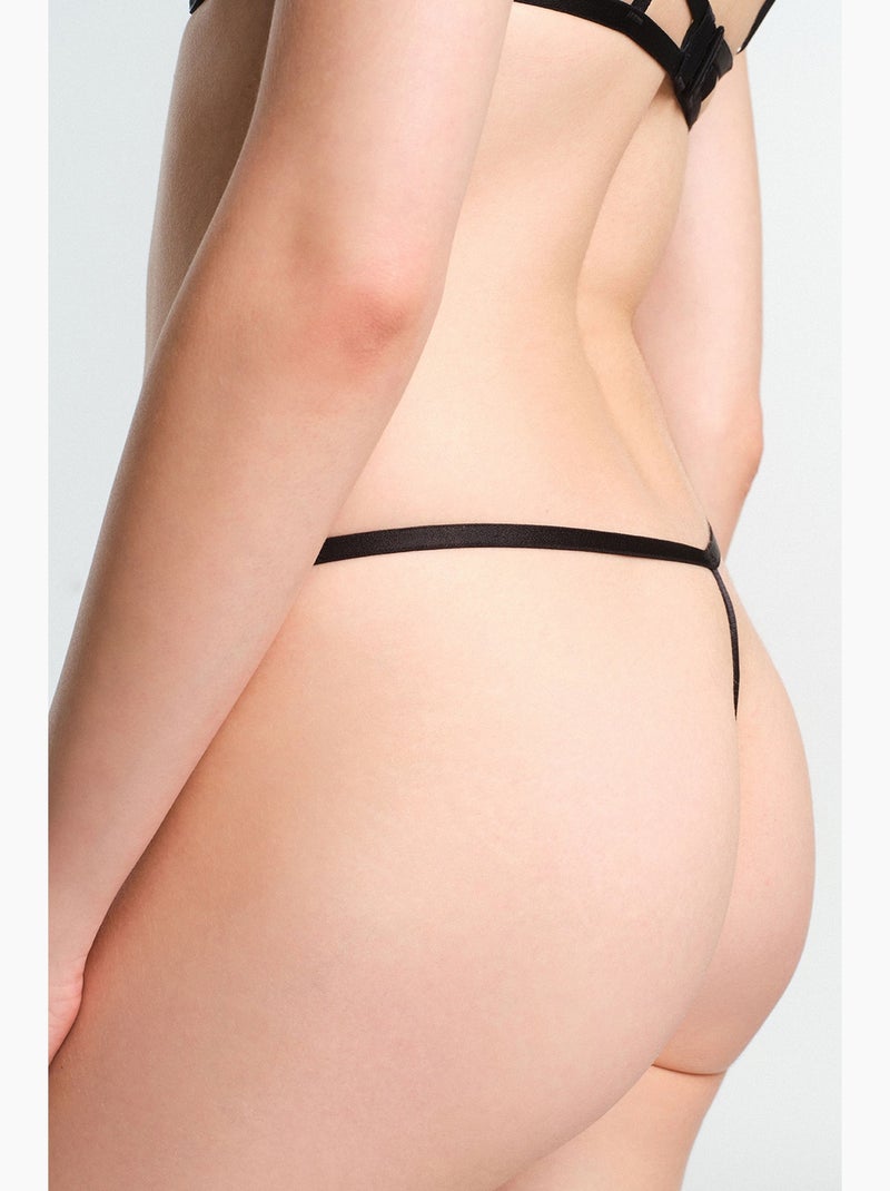 Slip tanga femme sirena penti Noir - Kiabi
