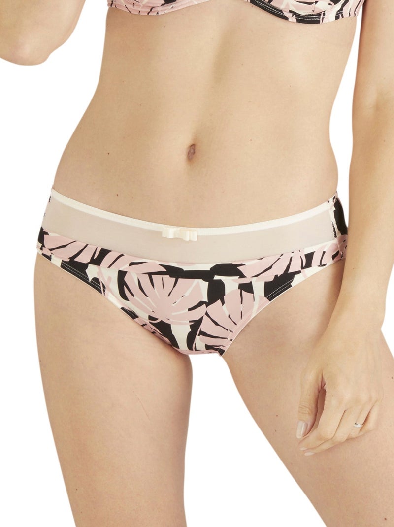 Slip TULLE DESIGN Beige/Noir - Kiabi