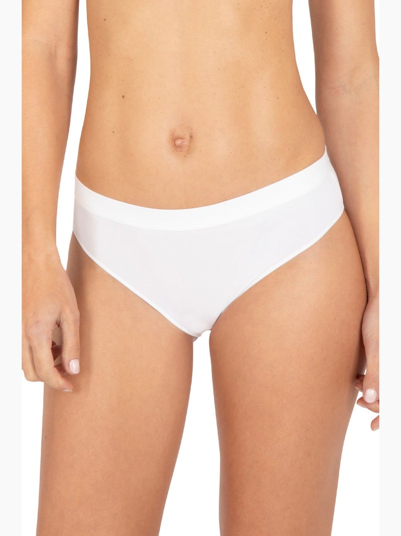 Slip TULLE DESIGN COTON Well Blanc Femme Kiabi