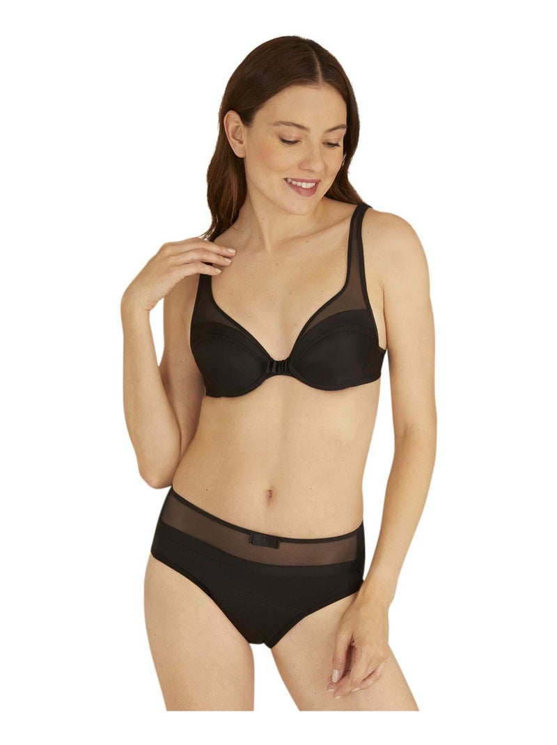 Slip TULLE DESIGN Noir - Kiabi