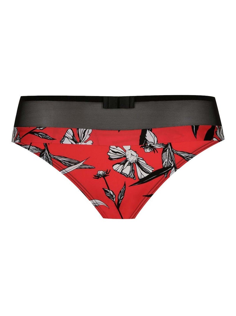 Slip TULLE DESIGN Noir Rouge - Kiabi