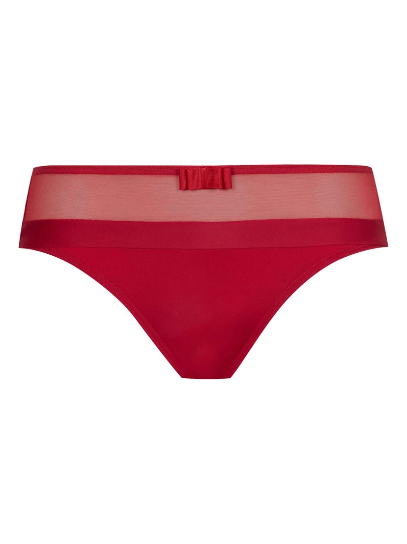 Slip TULLE DESIGN Rouge cachemire - Kiabi