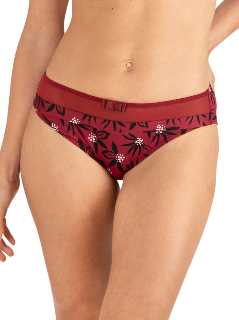 Slip TULLE DESIGN Rouge - Kiabi