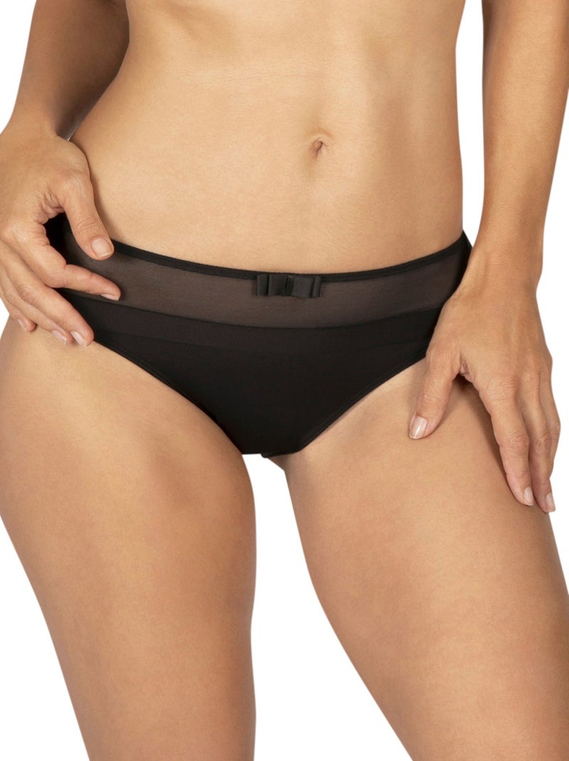 Slip TULLE DESIGN Well Noir Femme Kiabi