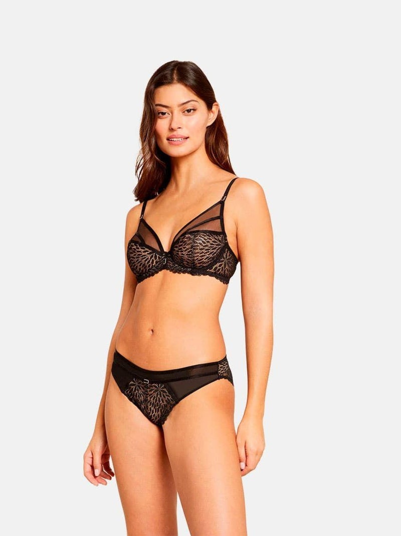 Slip YASMINE - Morgan Lingerie Noir - Kiabi