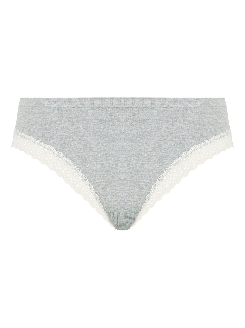 Slip Zen Dentelle Billet Doux Gris chiné - Kiabi