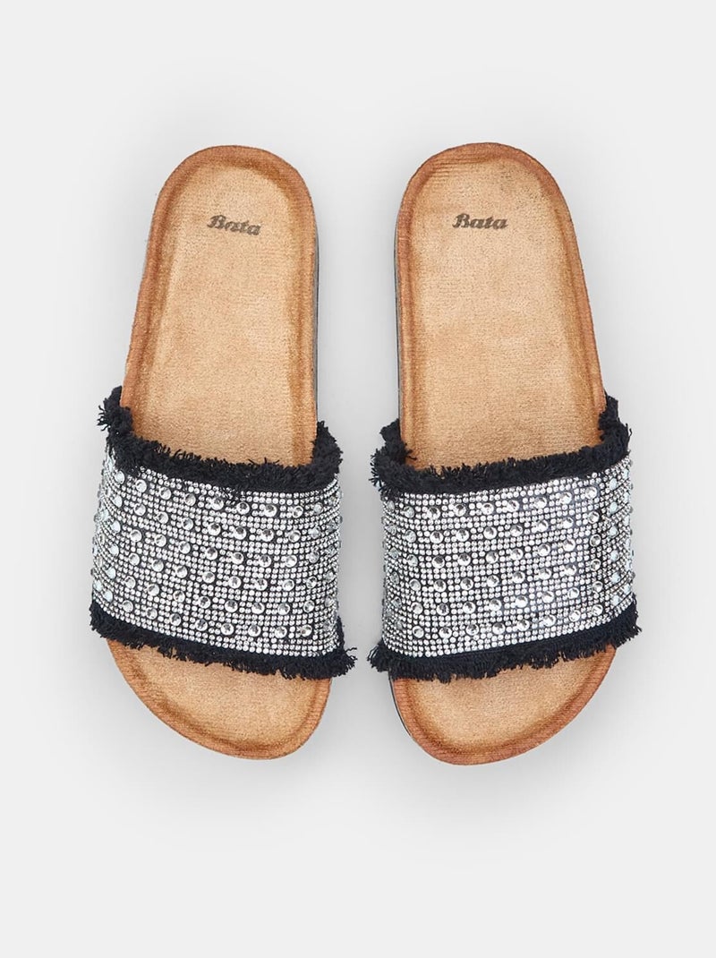 Slipper comfortables BATA Noir - Kiabi