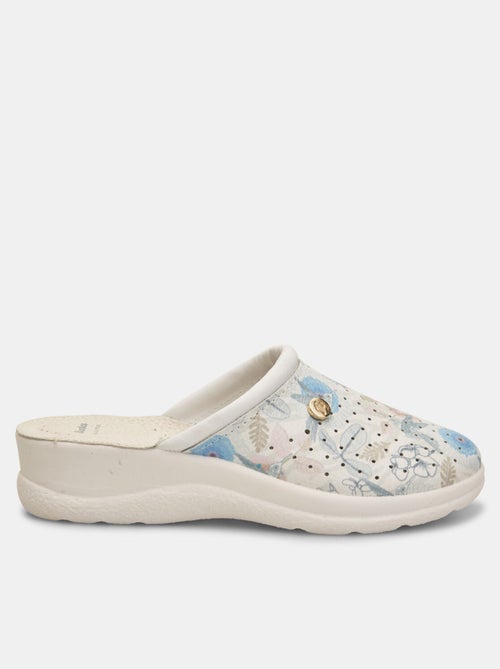 Slippers en cuir avec imprimés BATA - Kiabi