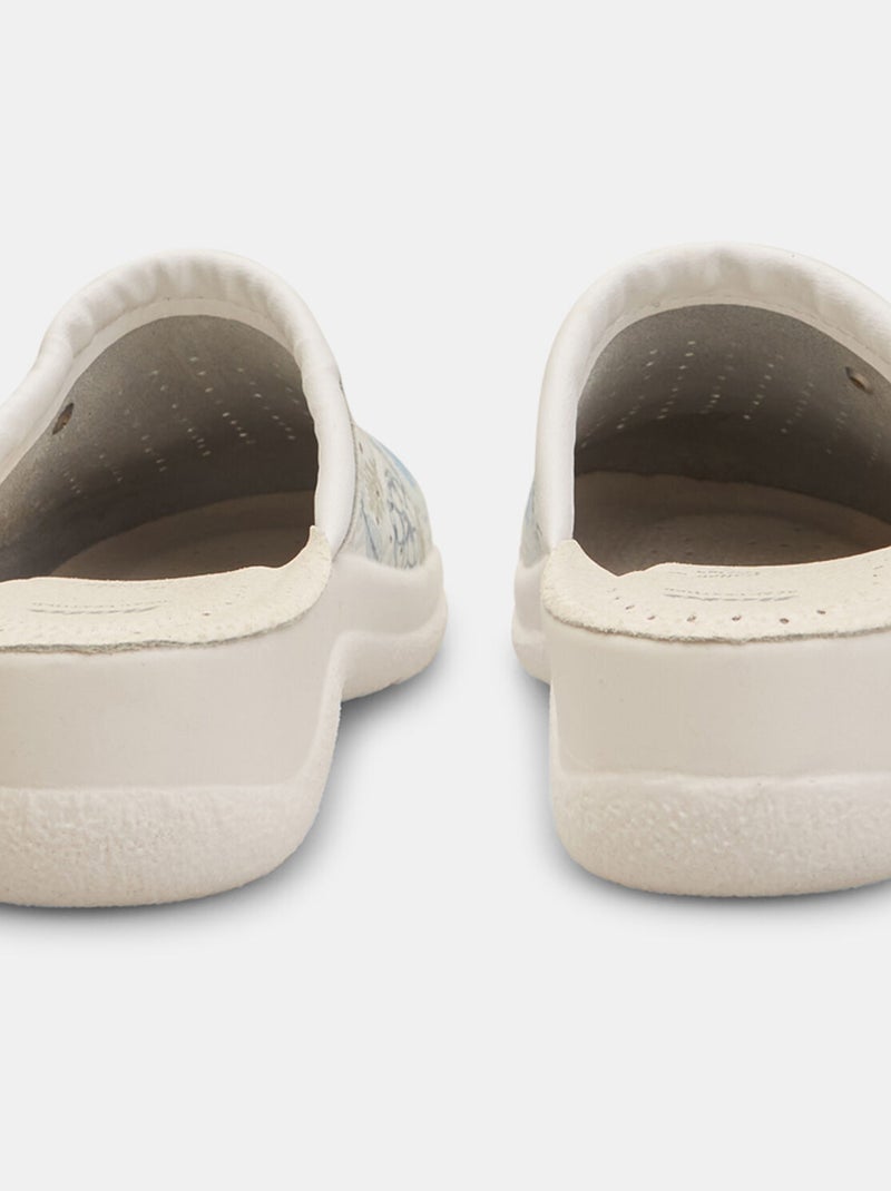 Slippers en cuir avec imprimés BATA Multicolore - Kiabi