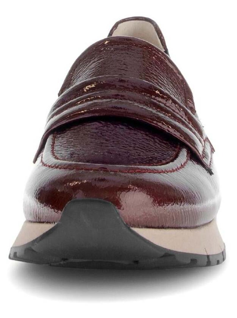 Slippers  en cuir vernis Rouge - Kiabi
