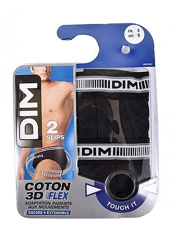 Slips DIM Homme en coton stretch ultra Confort - Pack de 2