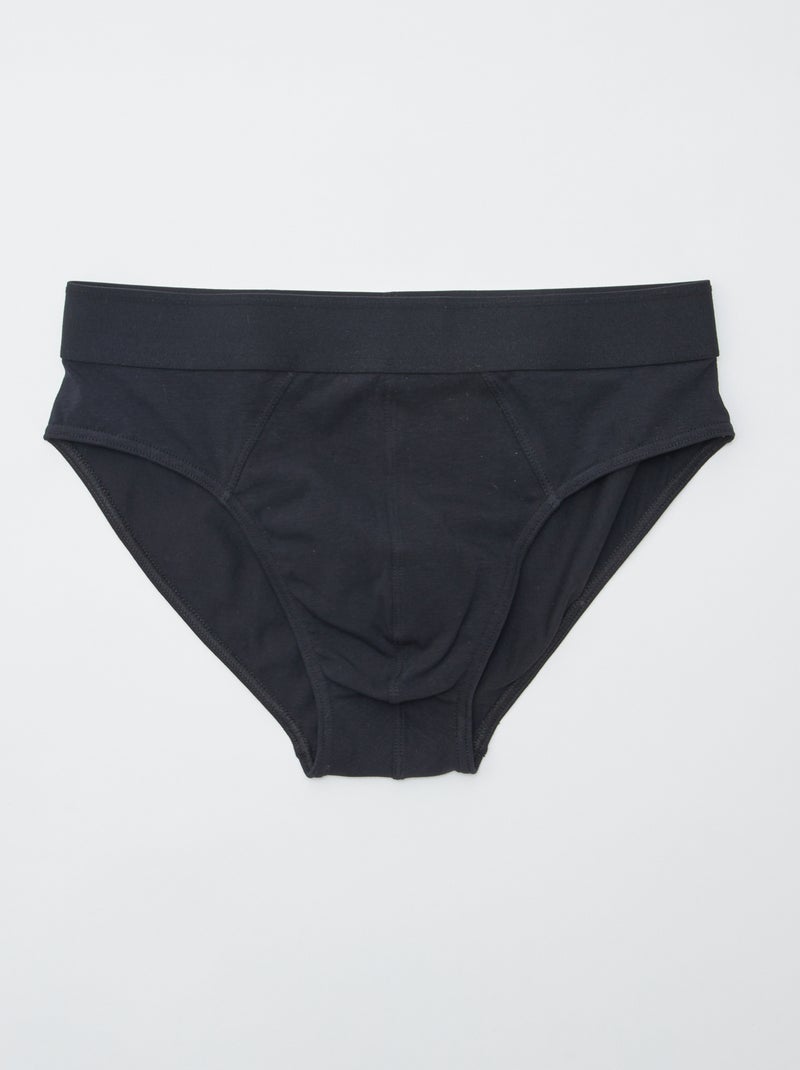 Slips en jersey - lot de 7 Noir - Kiabi