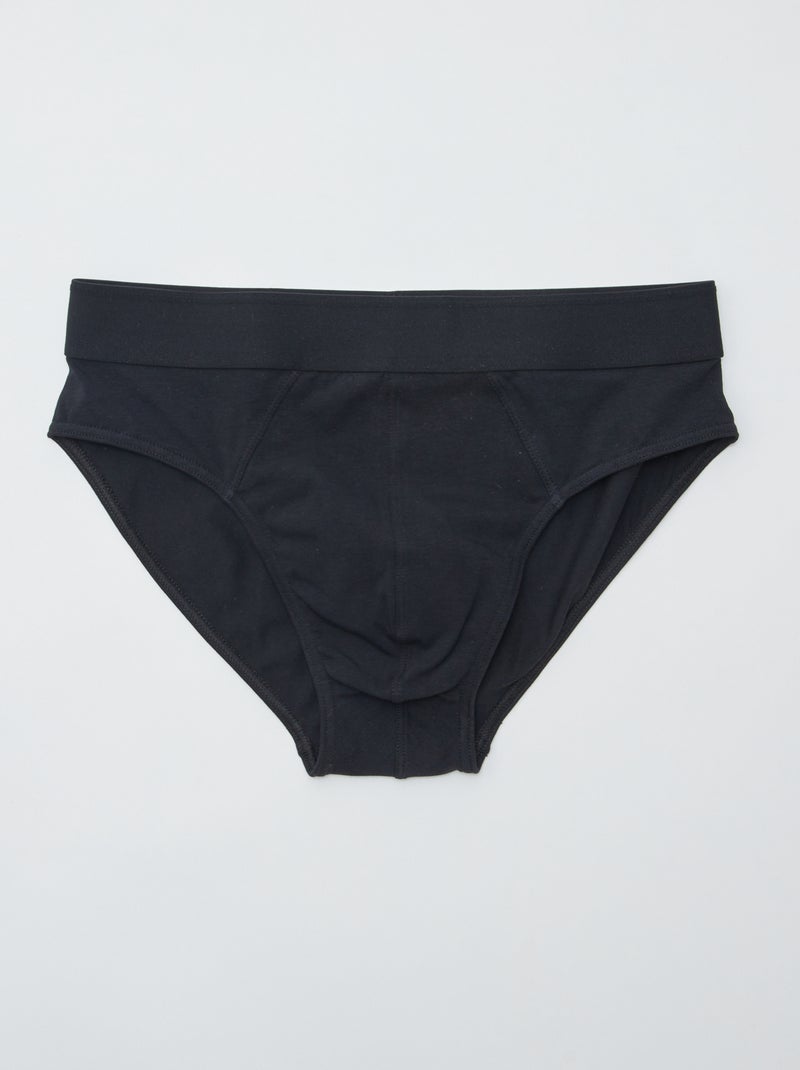 Slips en jersey - lot de 7 Noir - Kiabi