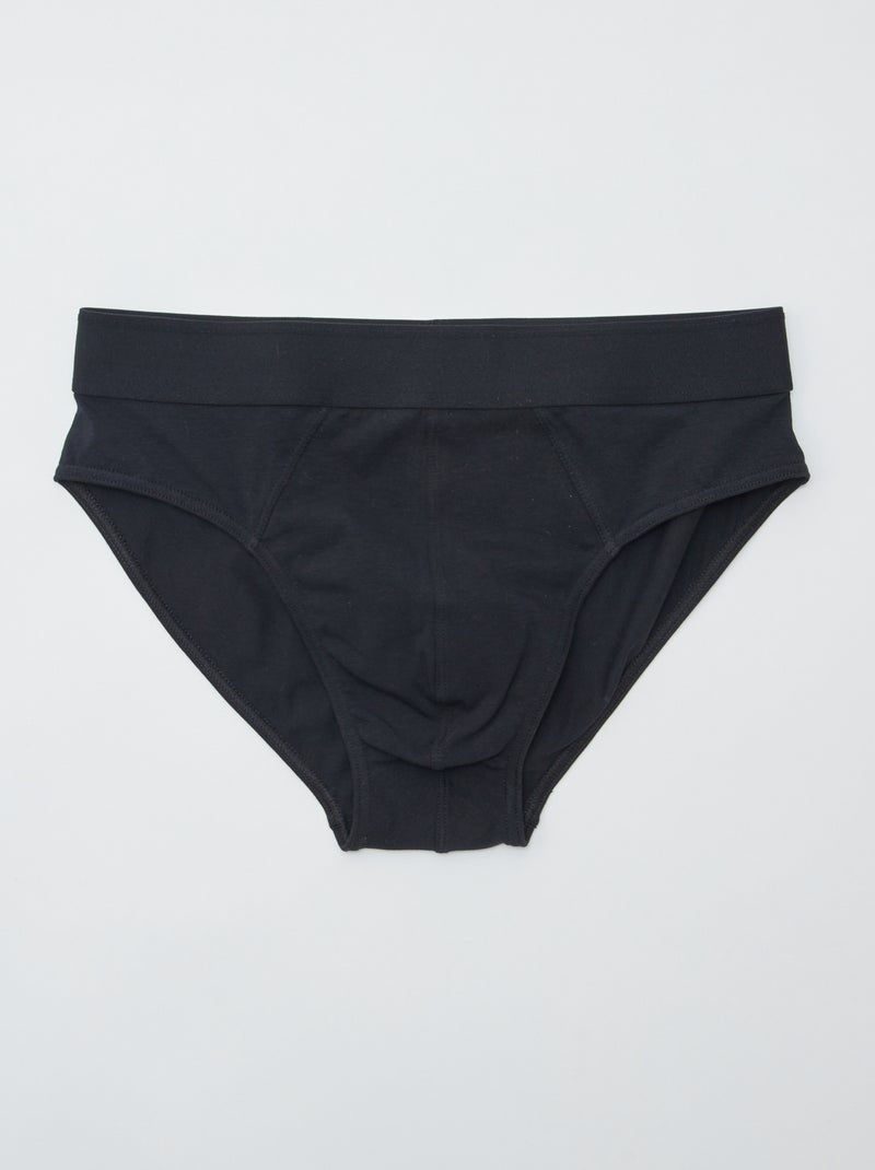 Slips en jersey - lot de 7 Noir - Kiabi