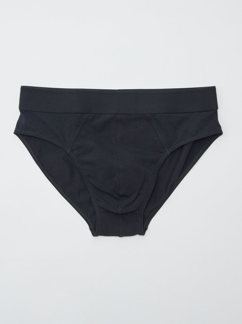 Slips en jersey - lot de 7 Noir - Kiabi