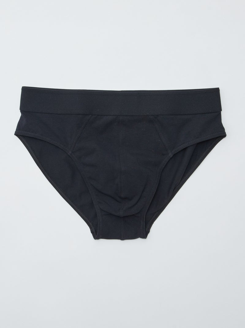 Slips en jersey - lot de 7 Noir - Kiabi